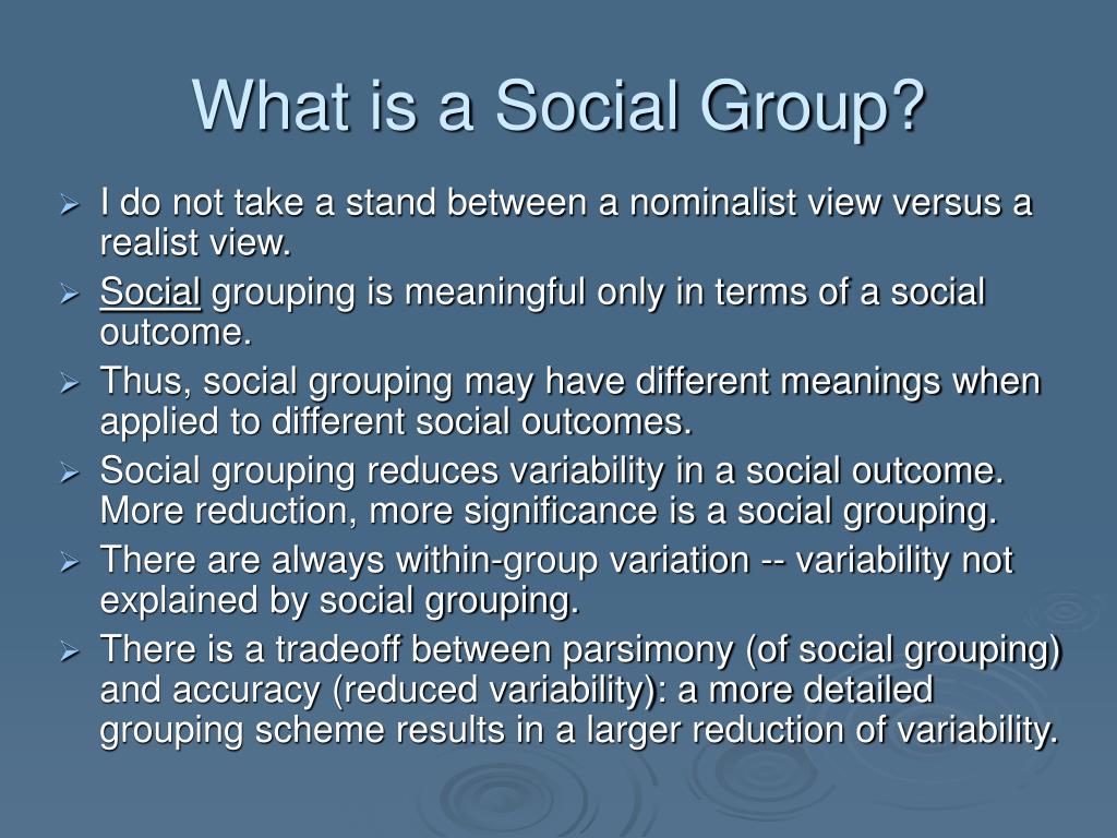 social group hypothesis