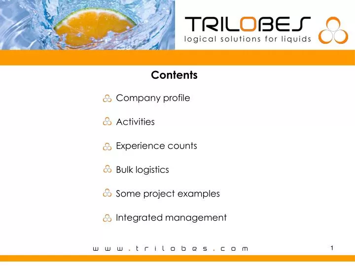 Ppt Contents Company Profile Activities Experience Counts Bulk