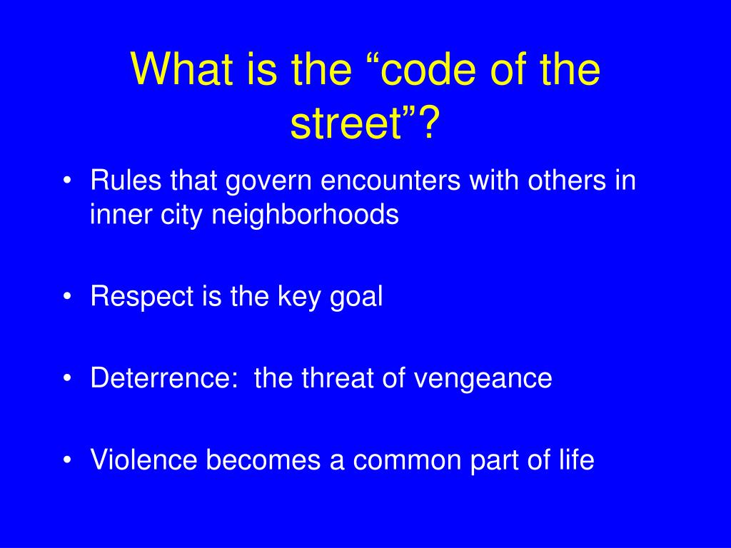 PPT Code of the Street PowerPoint Presentation, free download ID