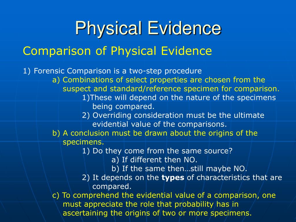 case study on physical evidence