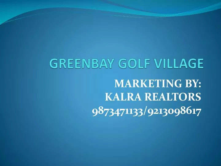 greenbay golf village n.