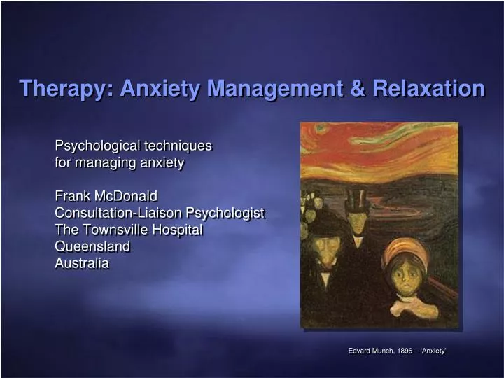 therapy anxiety management relaxation n.