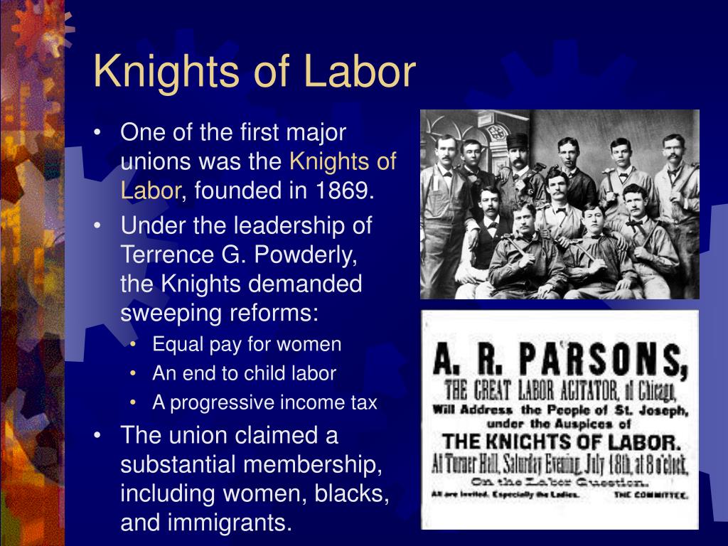 PPT - The Gilded Age PowerPoint Presentation, free download - ID:1208231 Knights Of Labor Union