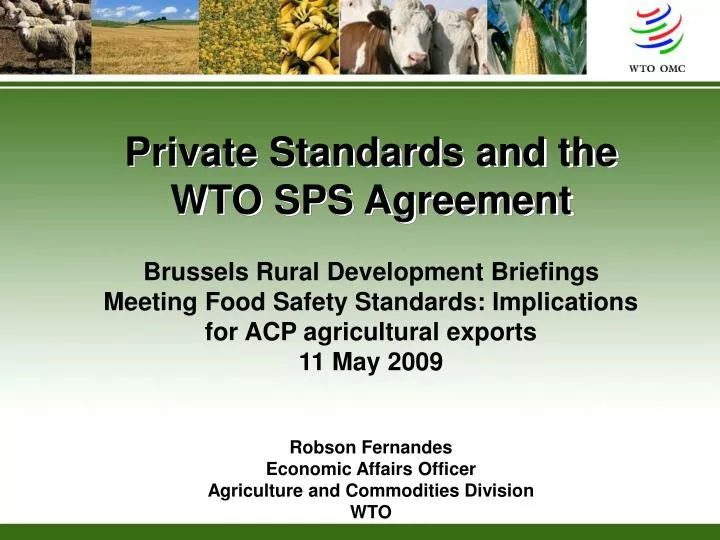 private standards and the wto sps agreement n.