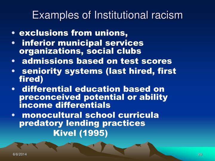 examples of institutional racism essay examples of institutional racism essay