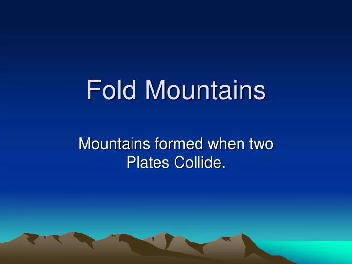 fold mountains n.