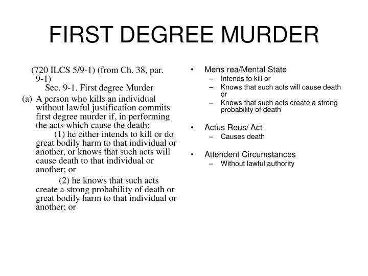 First And Second Degree Murder 5756