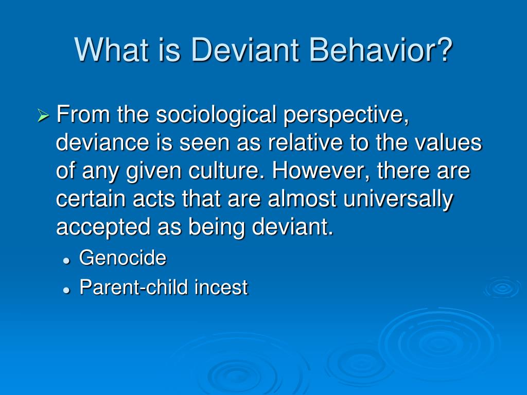 deviant behavior in school setting essay