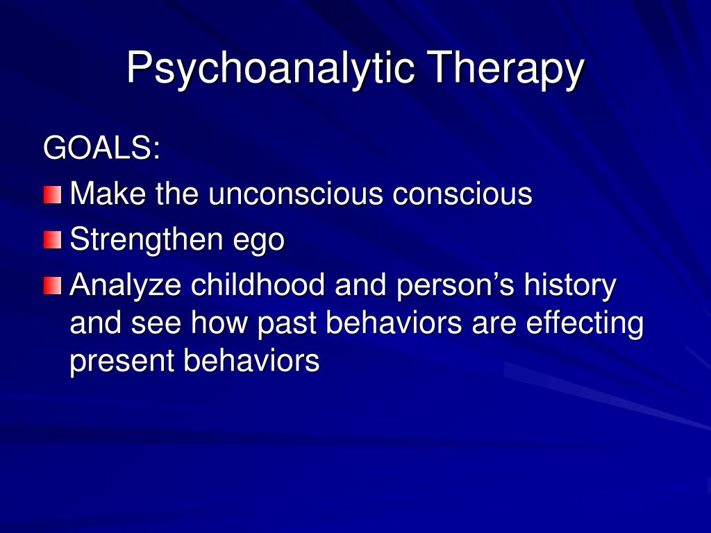 Is psychoanalyst what therapist a Psychoanalytic therapy