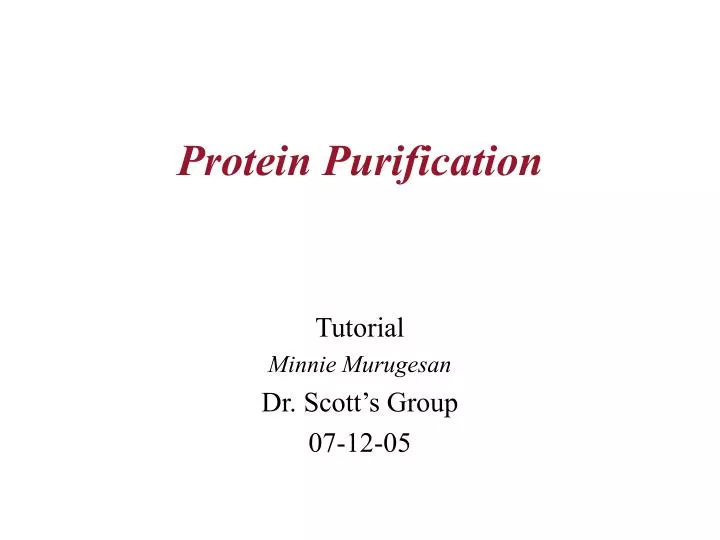 protein purification n.