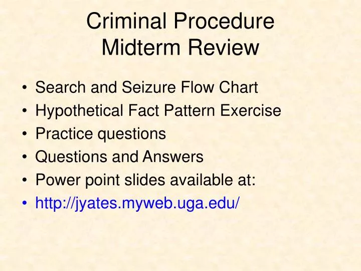 Criminal Procedure Flow Chart