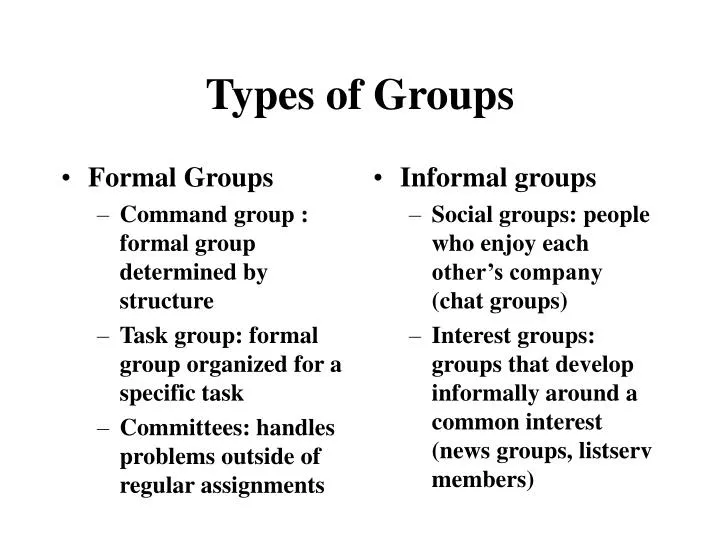 Types Of Group