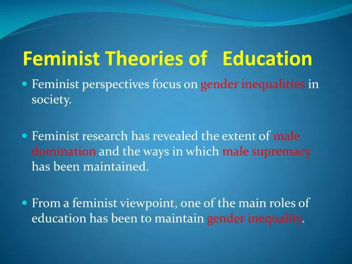 feminist view on education