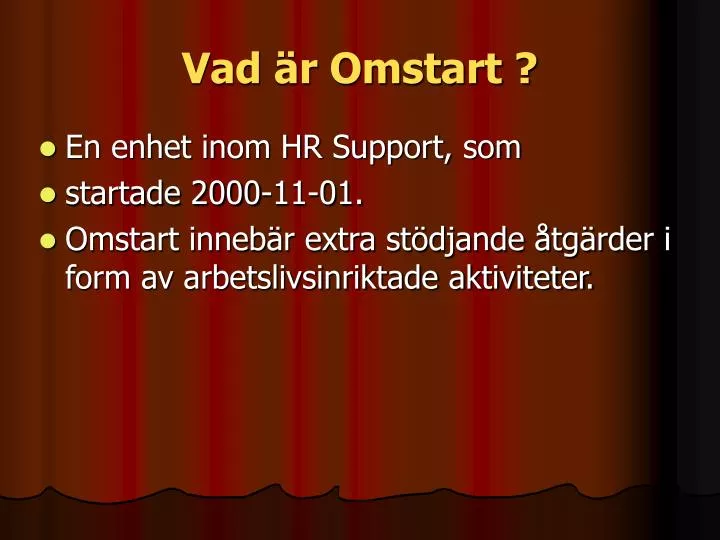 PPT Vad r Omstart PowerPoint Presentation Free Download ID 1212533