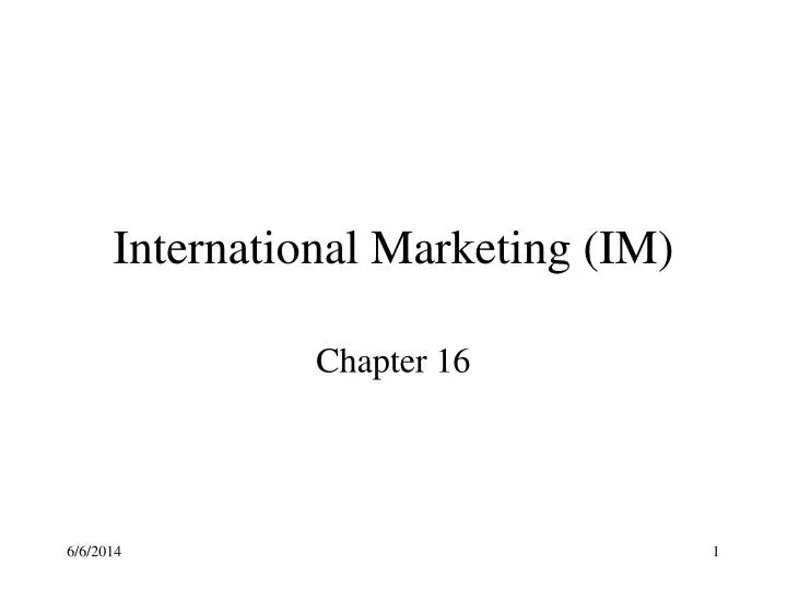 international marketing im n.