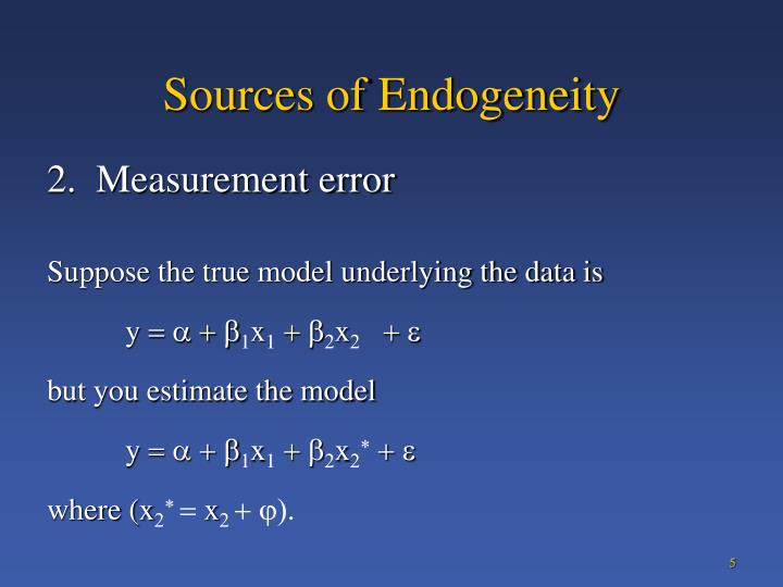 PPT - Econometrics Course: Endogeneity & Simultaneity PowerPoint ...