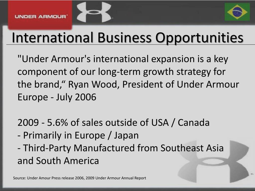 PPT - UNDER ARMOUR in BRAZIL Specialty Stores in Rio de Janeiro and Sao  Paulo Dominick Fuccillo Scott Glasthal Guive Savo PowerPoint Presentation -  ID:1218102