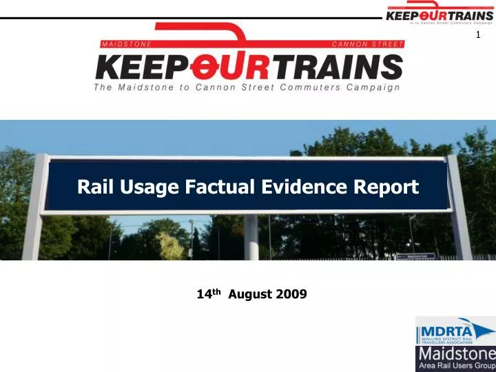 rail usage factual evidence report n.