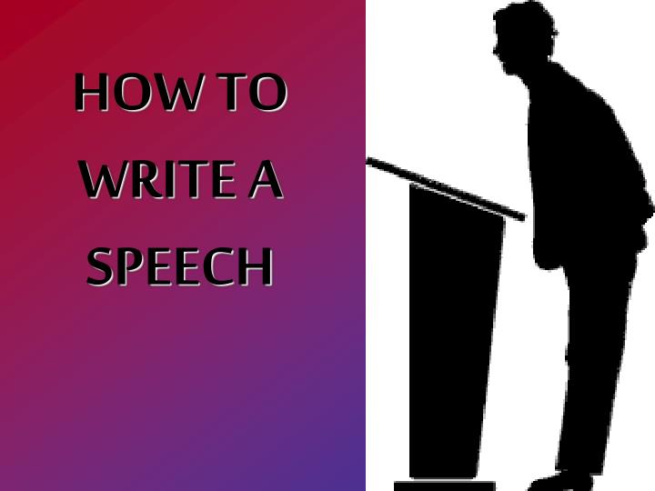 how to write a speech ppt