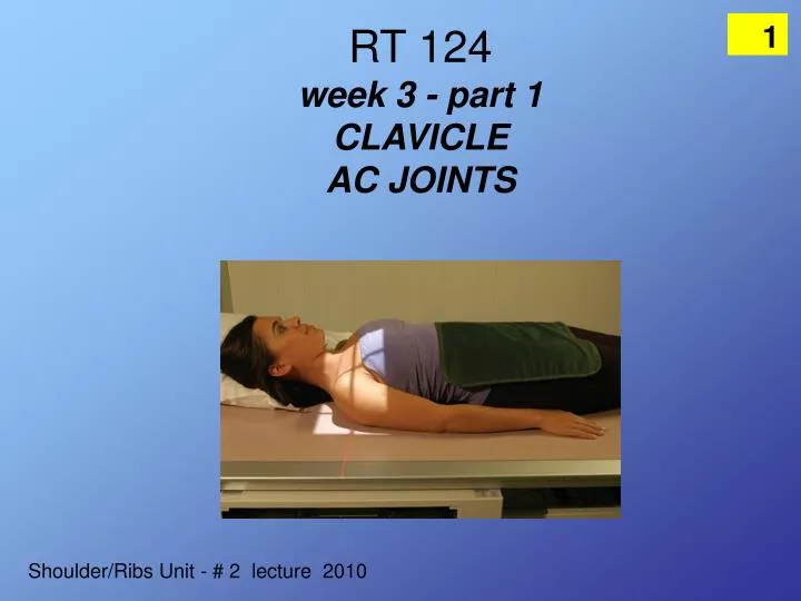 rt 124 week 3 part 1 clavicle ac joints n.