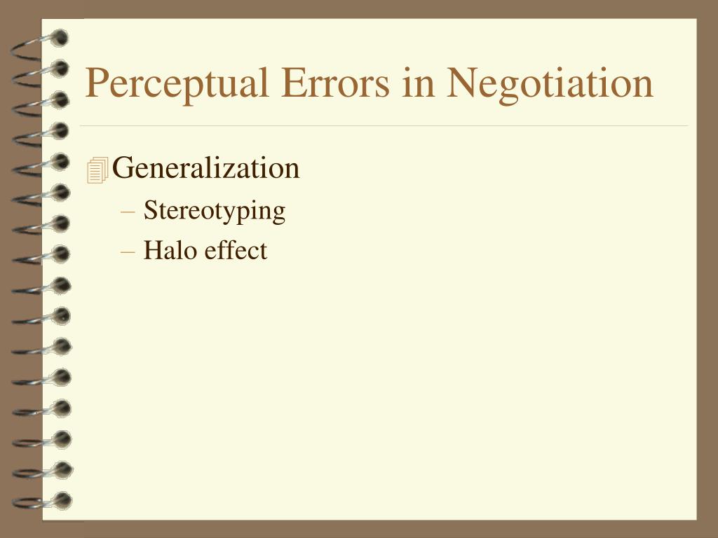 PPT - Perception and Negotiation Chapter 5 PowerPoint ...