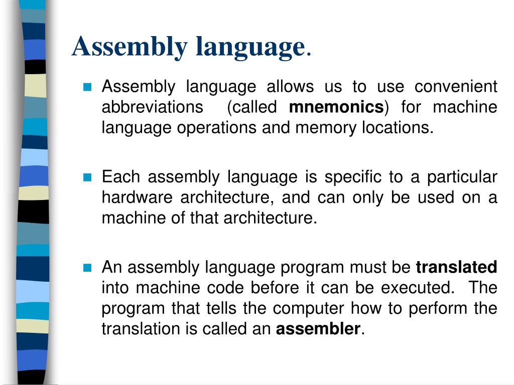 assembly language presentation topics
