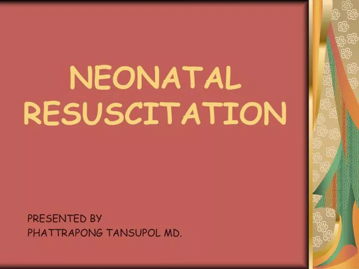 neonatal resuscitation n.