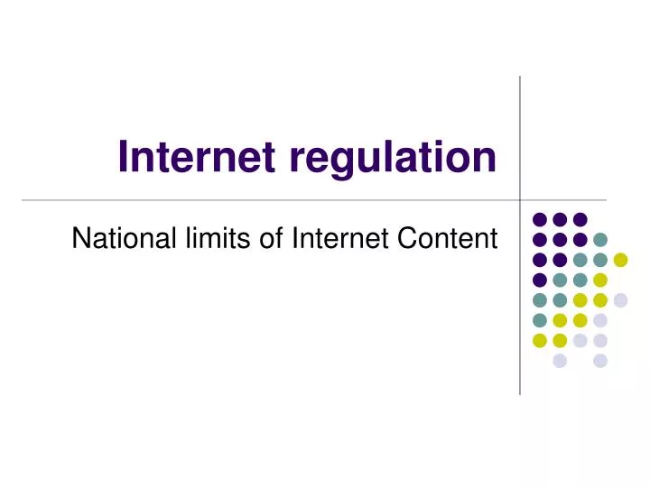 private regulation of the internet