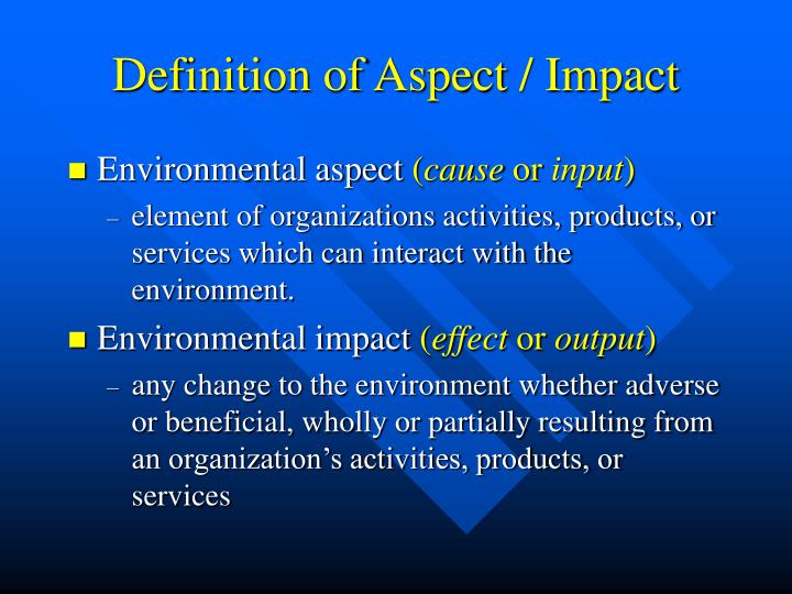 does impact means effect
