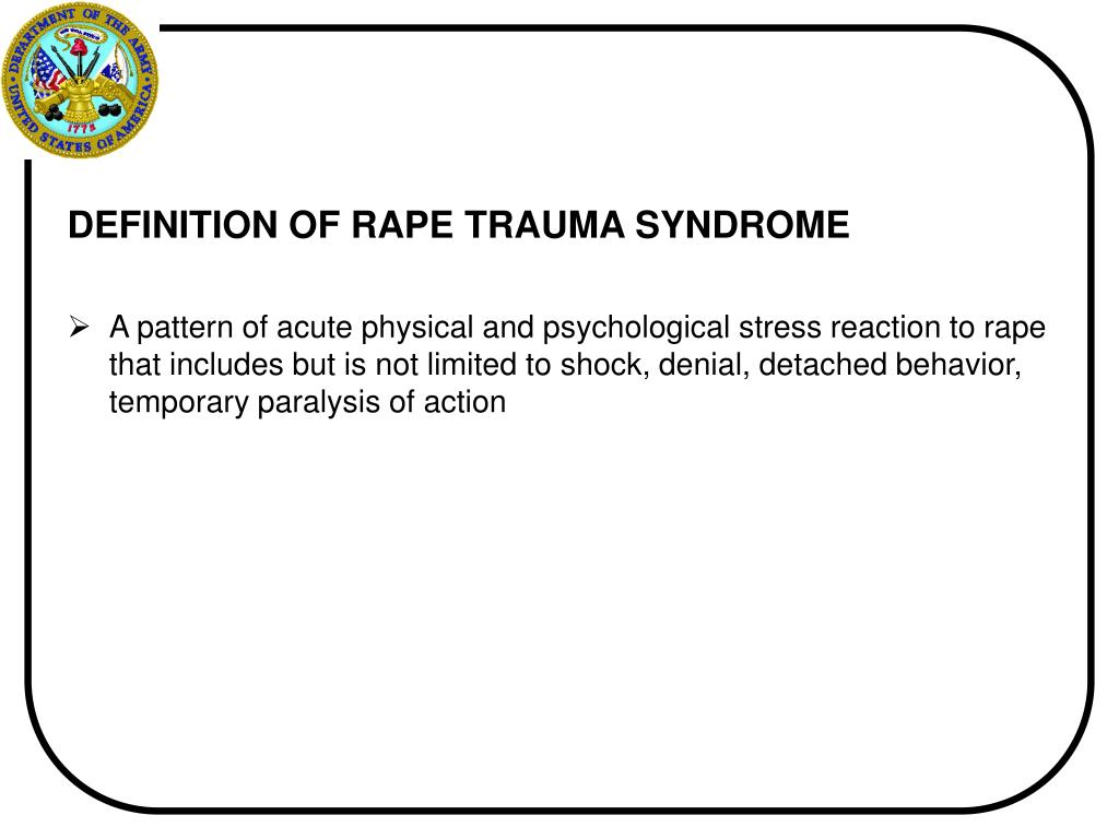 signs of rape trauma