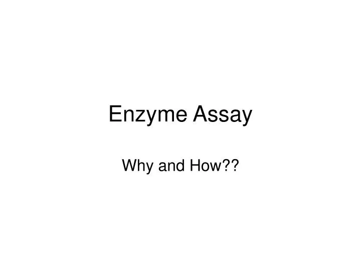 enzyme assay n.