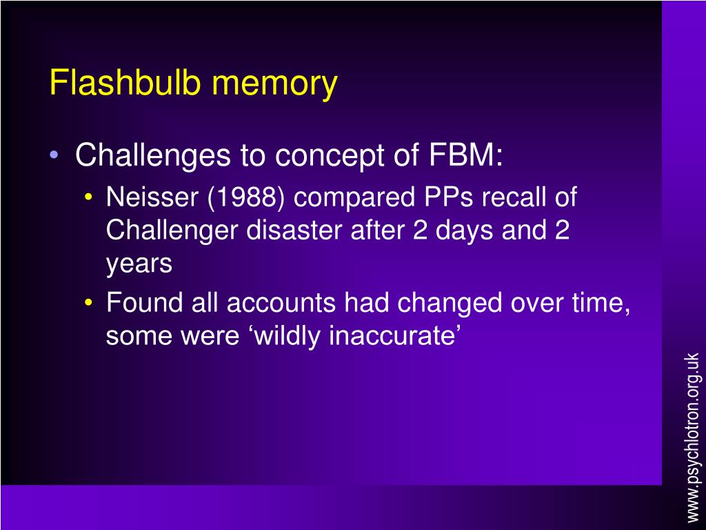 PPT - Flashbulb Memory PowerPoint Presentation, Free Download - ID:1221455