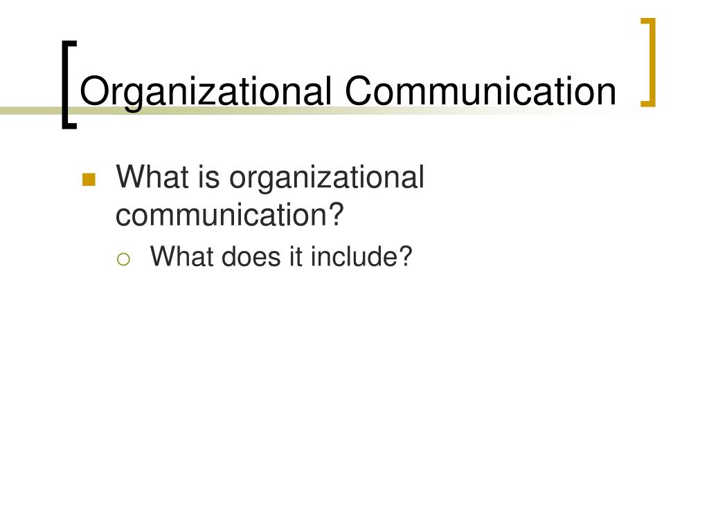 organizational communication term paper topics