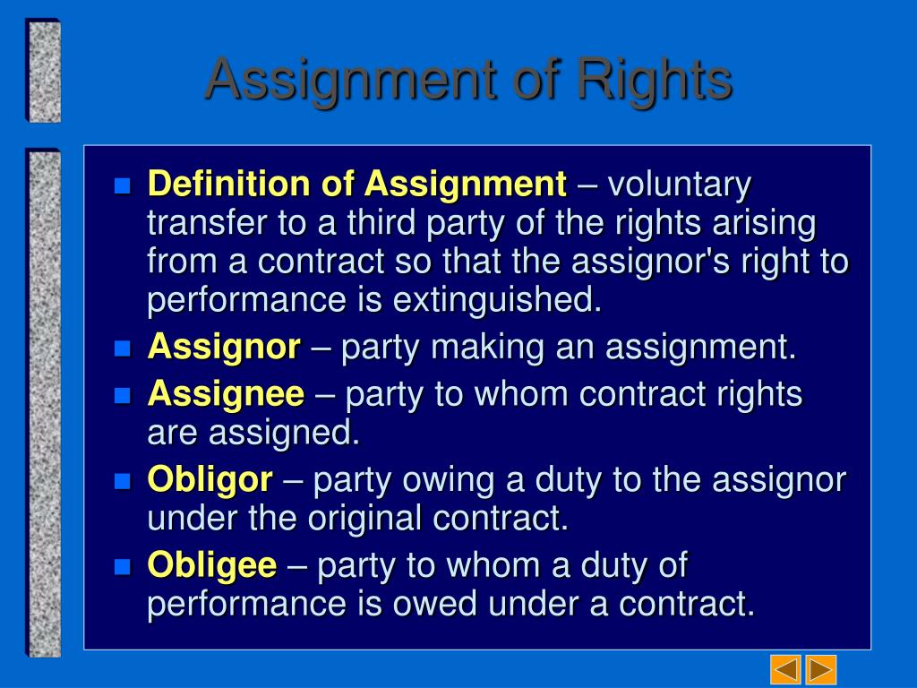 assignment rights
