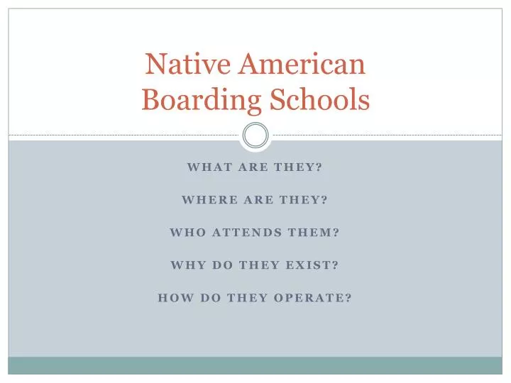 PPT - Native American Boarding Schools PowerPoint Presentation, free ...