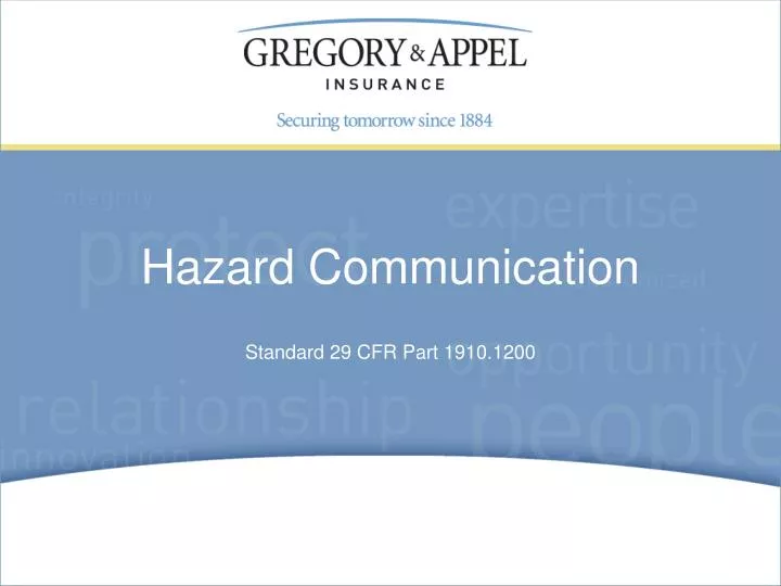 Ppt standard 29 cfr part 1910 1200 powerpoint presentation free