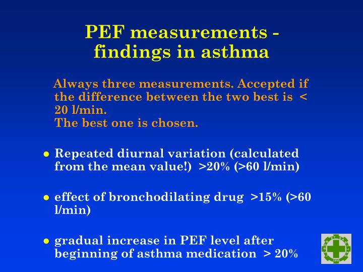 Ppt Serial Peak Expiratory Flow Pef Measurements In The Diagnostics