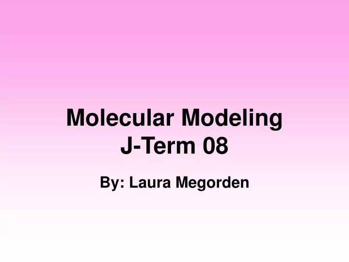 molecular modeling j term 08 n.