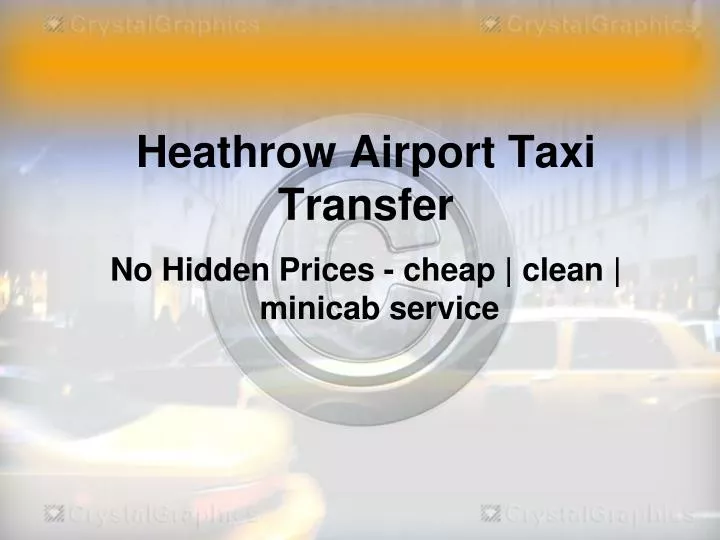 heathrow airport taxi transfer n.