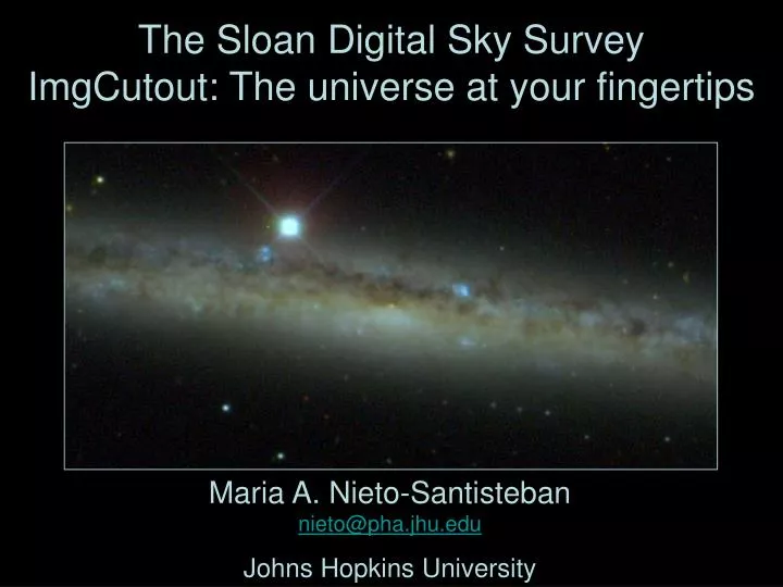 the sloan digital sky survey imgcutout the universe at your fingertips n.