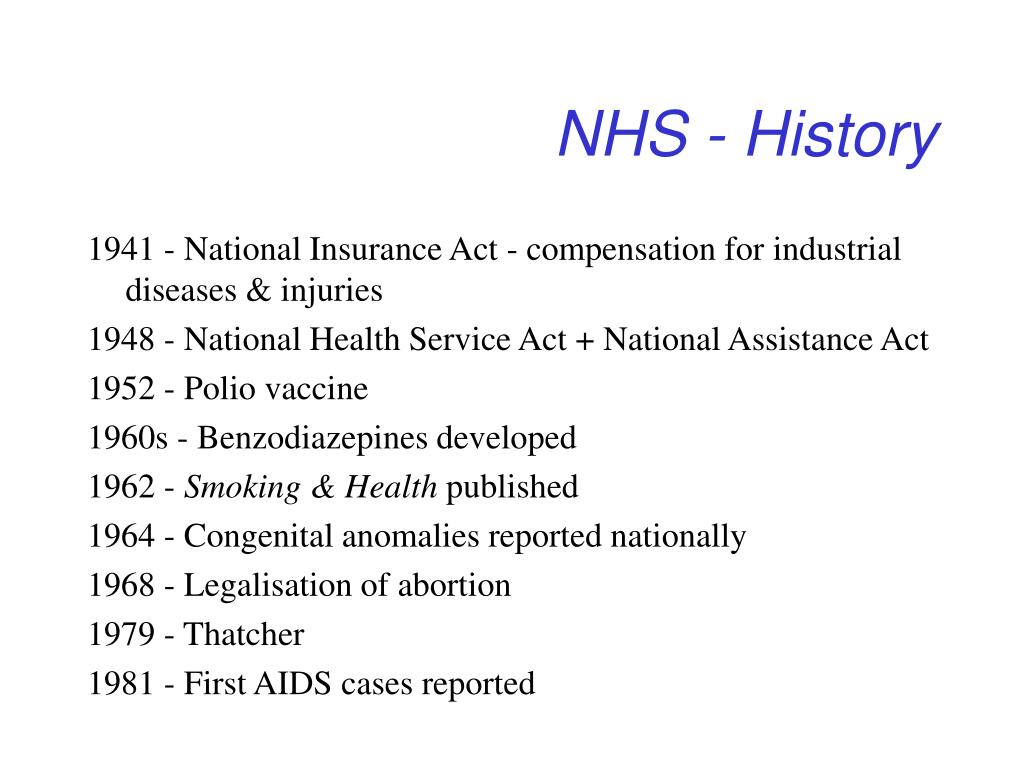 history of the nhs presentation