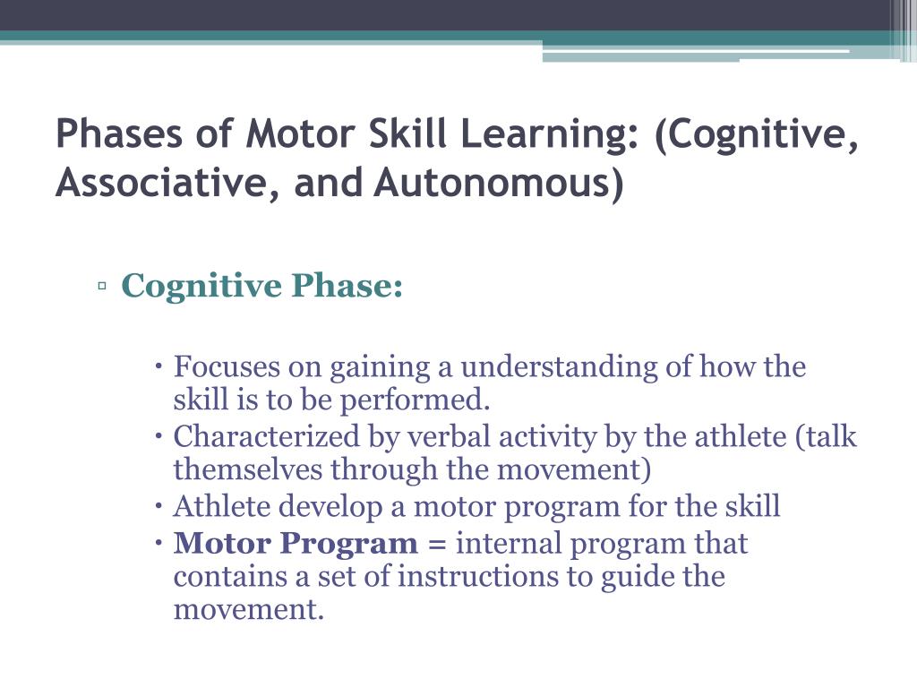 PPT Chapter 2 Motor Learning for Effective Coaching and