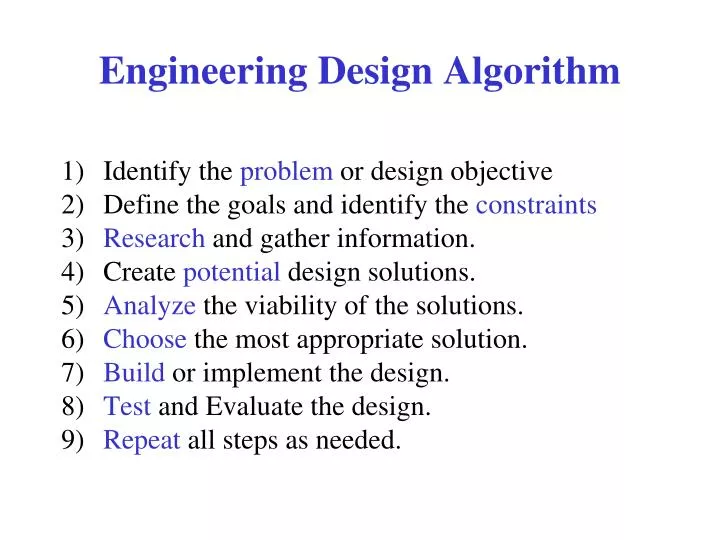 Ppt Engineering Design Algorithm Powerpoint Presentation Free Ppt Engineering Design Algorithm Powerpoint Presentation Free