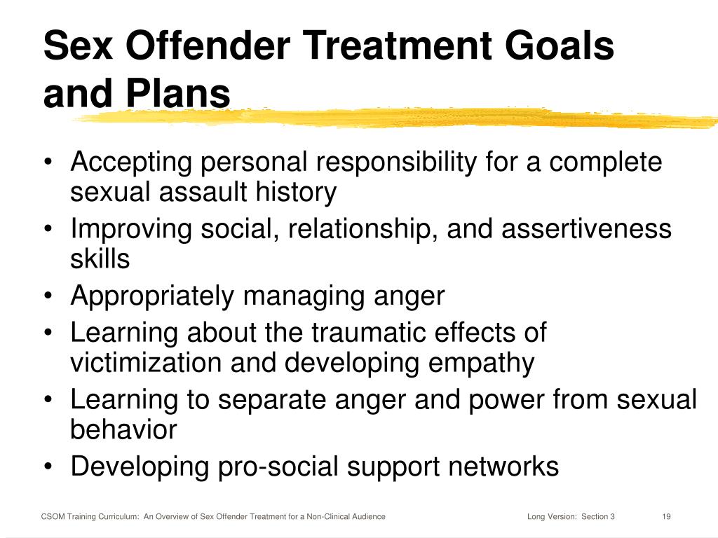Ppt Elements Of Sex Offender Specific Treatment Learning Objectives 