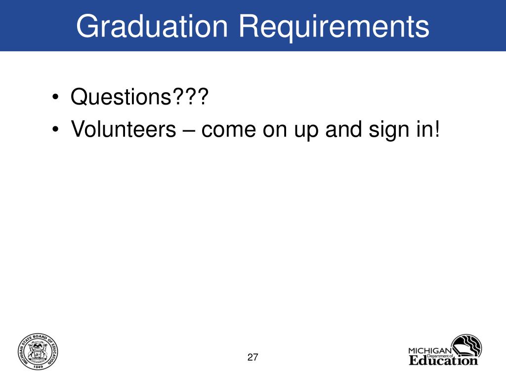 State Of Michigan Graduation Requirements 2025