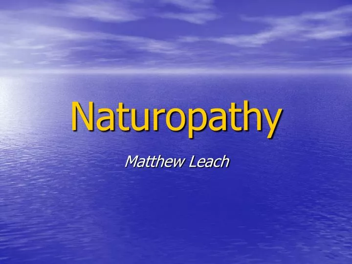 naturopathy n.
