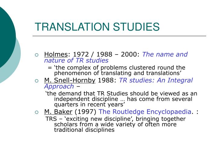 PPT - TRANSLATION STUDIES : A BRIEF HISTORY PowerPoint Presentation ...