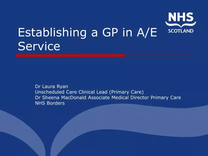 Ppt Establishing A Gp In A E Service Powerpoint Presentation Free Download Id