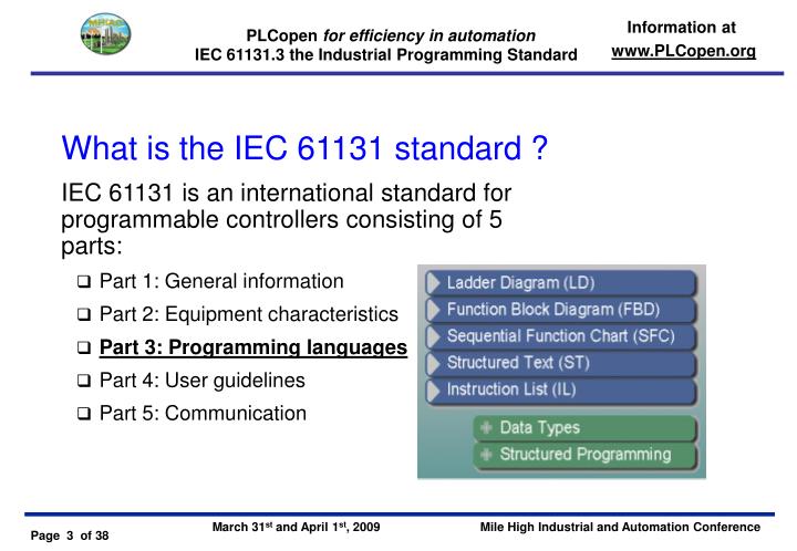 PPT - PLCopen - IEC 6 1131 - 3 PowerPoint Presentation - ID:1225075