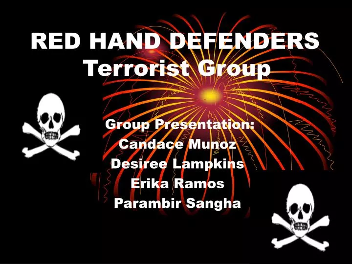 red hand defenders terrorist group n.